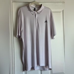 Men’s Adidas XXL White With Purple Orange Red Micro Polka Dots Polo Golf Shirt